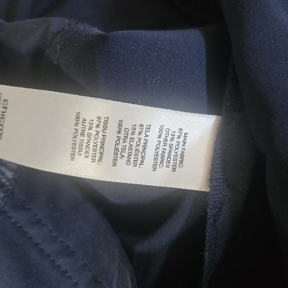 Chico's Navy Bomber Jacket - Picture 4 of 4